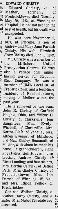 Edward Christy obit